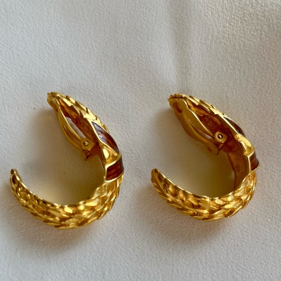 Vintage Karl Lagerfeld Clip on Earrings - Picture 4 of 16